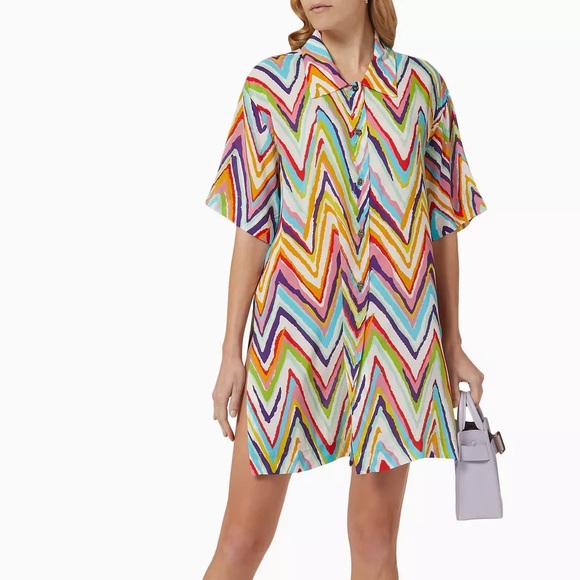 Missoni zig zag chevron shirt cover up dress